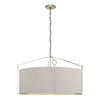 Hubbardton Forge Sterling Flax Shade (Se) Bow Large Pendant