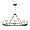 Hubbardton Forge Oil Rubbed Bronze Crystal Gatsby 8-Light Chandelier