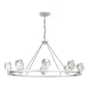 Hubbardton Forge Vintage Platinum Crystal Gatsby 8-Light Chandelier