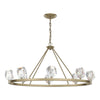 Hubbardton Forge Soft Gold Crystal Gatsby 8-Light Chandelier