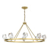 Hubbardton Forge Modern Brass Crystal Gatsby 8-Light Chandelier