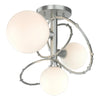 Hubbardton Forge Vintage Platinum Opal Glass (Gg) Olympus 3-Light Semi-Flush