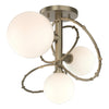 Hubbardton Forge Soft Gold Opal Glass (Gg) Olympus 3-Light Semi-Flush