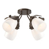 Hubbardton Forge Bronze Opal Glass (Gg) Lapas 4-Light Semi-Flush