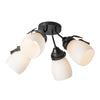 Hubbardton Forge Black Opal Glass (Gg) Lapas 4-Light Semi-Flush