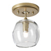 Hubbardton Forge Modern Brass Modern Brass Clear Glass (Zm) Ume 1-Light Semi-Flush