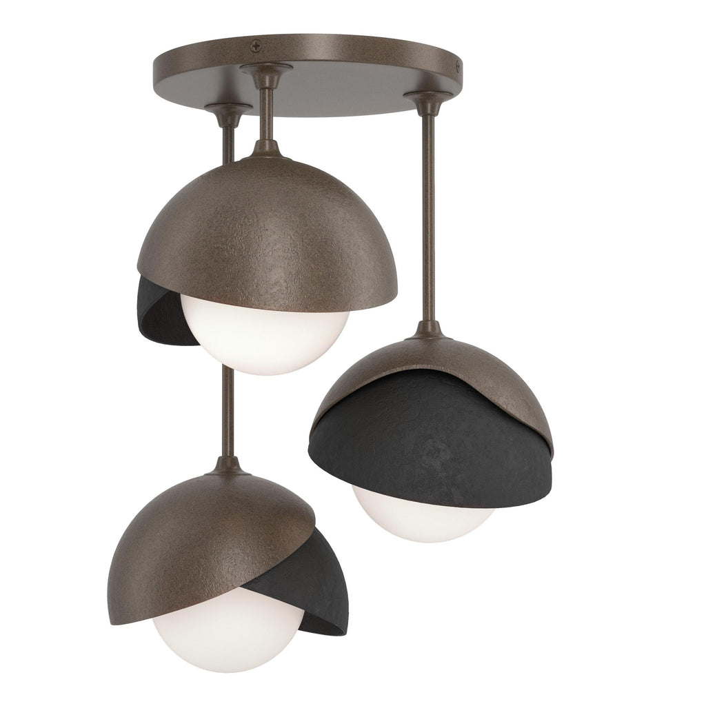 Hubbardton Forge Brooklyn 3-Light Double Shade Semi-Flush