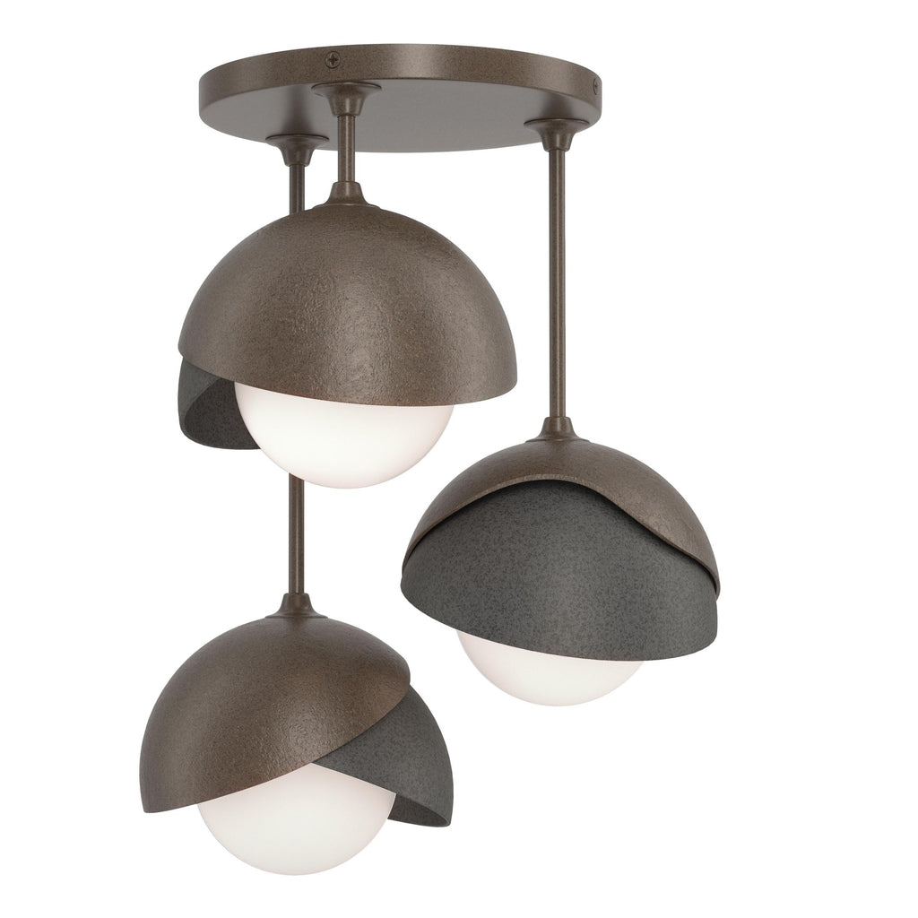 Hubbardton Forge Brooklyn 3-Light Double Shade Semi-Flush