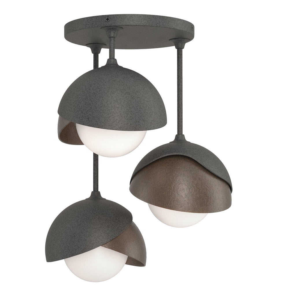 Hubbardton Forge Brooklyn 3-Light Double Shade Semi-Flush