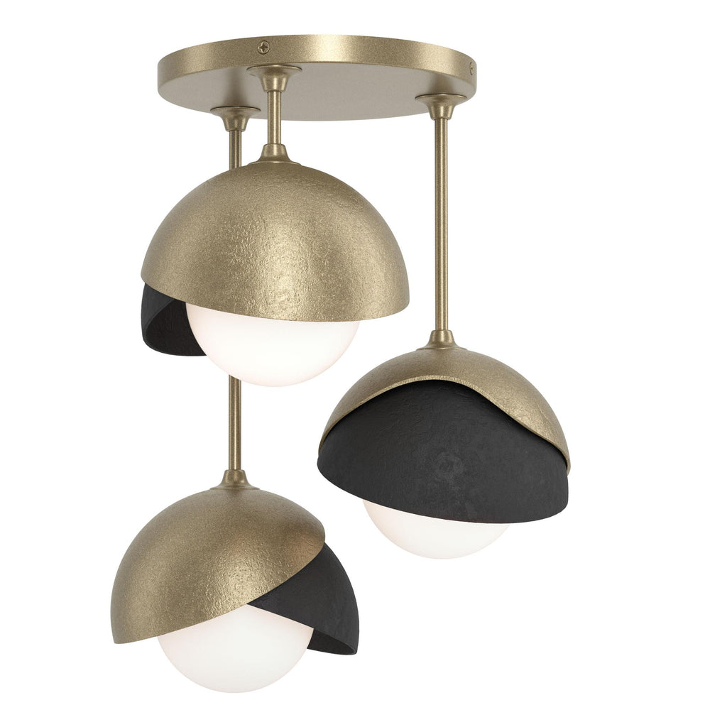 Hubbardton Forge Brooklyn 3-Light Double Shade Semi-Flush