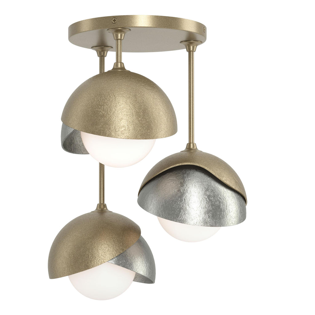 Hubbardton Forge Brooklyn 3-Light Double Shade Semi-Flush