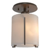 Hubbardton Forge Bronze Opal Glass (Gg) Exos Round Semi-Flush