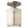 Hubbardton Forge Modern Brass Opal Glass (Gg) Exos Round Semi-Flush