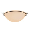 Hubbardton Forge Natural Iron Sand Glass (Ss) Moonband Large Semi-Flush