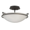 Hubbardton Forge Black Opal Glass (Gg) Plain Small Semi-Flush