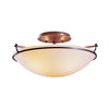 Hubbardton Forge Natural Iron Opal Glass (Gg) Plain Small Semi-Flush