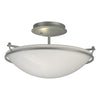 Hubbardton Forge Vintage Platinum Opal Glass (Gg) Plain Small Semi-Flush