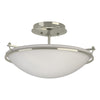 Hubbardton Forge Sterling Opal Glass (Gg) Plain Small Semi-Flush