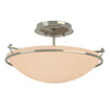 Hubbardton Forge Sterling Sand Glass (Ss) Plain Small Semi-Flush