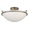 Hubbardton Forge Bronze Opal Glass (Gg) Plain Large Semi-Flush