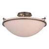 Hubbardton Forge Bronze Sand Glass (Ss) Plain Large Semi-Flush