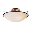 Hubbardton Forge Dark Smoke Opal Glass (Gg) Plain Large Semi-Flush