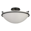 Hubbardton Forge Black Opal Glass (Gg) Plain Large Semi-Flush