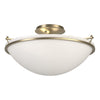 Hubbardton Forge Soft Gold Opal Glass (Gg) Plain Large Semi-Flush