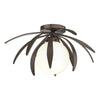 Hubbardton Forge Bronze Opal Glass (Gg) Dahlia Semi-Flush