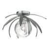 Hubbardton Forge Vintage Platinum Water Glass (Ll) Dahlia Semi-Flush