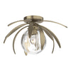 Hubbardton Forge Soft Gold Water Glass (Ll) Dahlia Semi-Flush