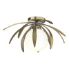 Hubbardton Forge Modern Brass Opal Glass (Gg) Dahlia Semi-Flush