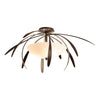 Hubbardton Forge Bronze Opal Glass (Gg) Dahlia Medium Semi-Flush