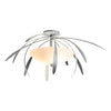 Hubbardton Forge Vintage Platinum Opal Glass (Gg) Dahlia Medium Semi-Flush