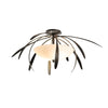 Hubbardton Forge Oil Rubbed Bronze Opal Glass (Gg) Dahlia Medium Semi-Flush