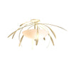 Hubbardton Forge Modern Brass Opal Glass (Gg) Dahlia Medium Semi-Flush