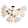 Hubbardton Forge Bronze Spun Frost (Sh) Mobius 12-Light Semi-Flush