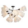 Hubbardton Forge Dark Smoke Spun Frost (Sh) Mobius 12-Light Semi-Flush