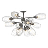 Hubbardton Forge Natural Iron Clear Glass (Zm) Ensemble 12-Light Semi-Flush