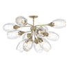 Hubbardton Forge Soft Gold Clear Glass (Zm) Ensemble 12-Light Semi-Flush