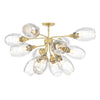 Hubbardton Forge Modern Brass Clear Glass (Zm) Ensemble 12-Light Semi-Flush