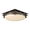 Hubbardton Forge Bronze Opal Glass (Gg) Banded Semi-Flush