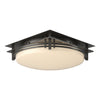 Hubbardton Forge Dark Smoke Opal Glass (Gg) Banded Semi-Flush