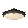 Hubbardton Forge Natural Iron Opal Glass (Gg) Banded Semi-Flush