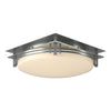 Hubbardton Forge Vintage Platinum Opal Glass (Gg) Banded Semi-Flush