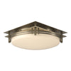 Hubbardton Forge Soft Gold Opal Glass (Gg) Banded Semi-Flush