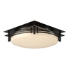 Hubbardton Forge Oil Rubbed Bronze Opal Glass (Gg) Banded Semi-Flush