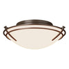 Hubbardton Forge Bronze Opal Glass (Gg) Presidio Tryne Flush Mount