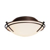 Hubbardton Forge Dark Smoke Opal Glass (Gg) Presidio Tryne Flush Mount