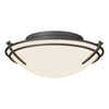 Hubbardton Forge Natural Iron Opal Glass (Gg) Presidio Tryne Flush Mount